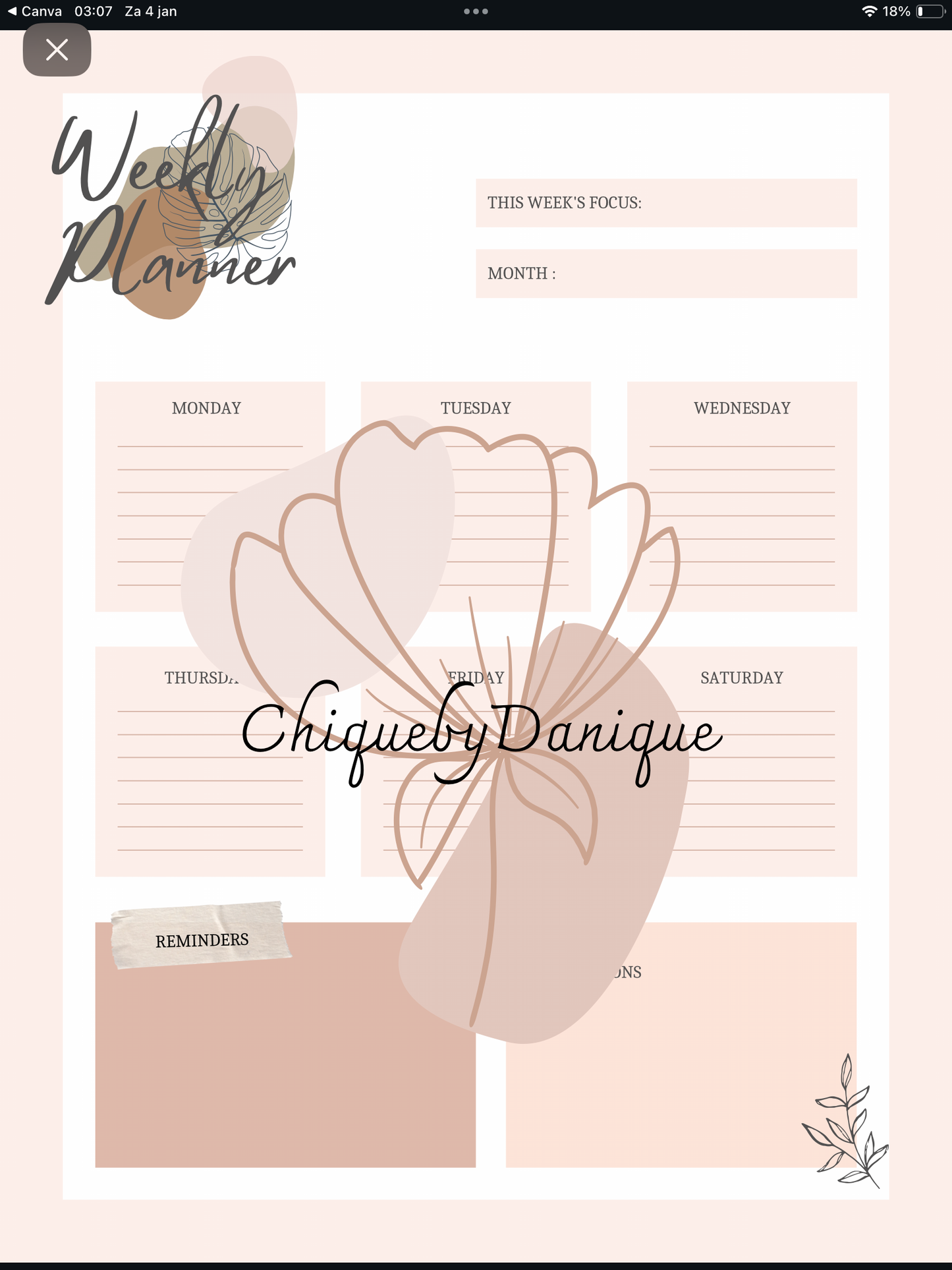 Digitale planner templates.
